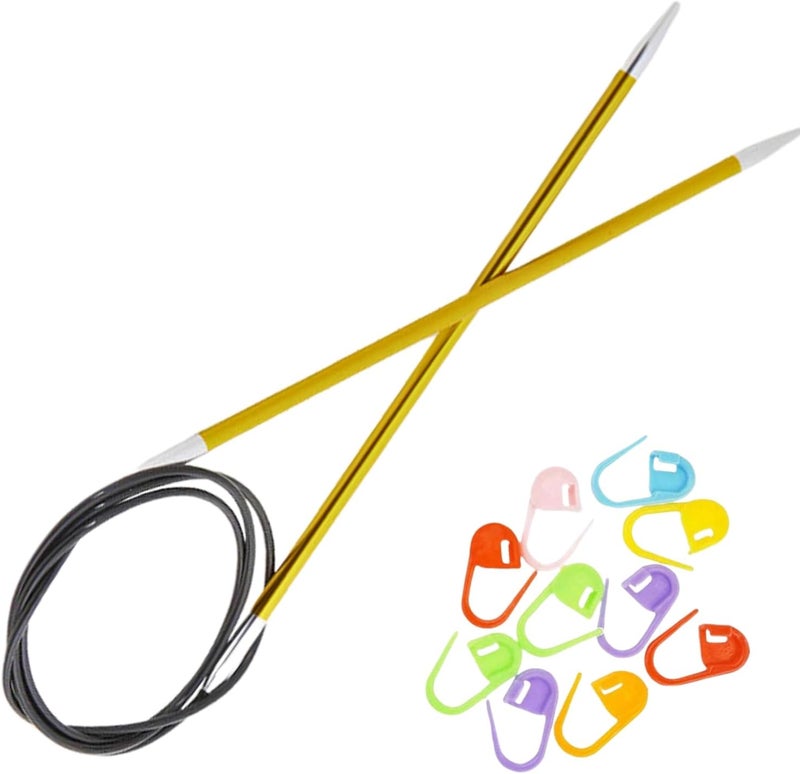Knit Pro Zing Circular Knitting Needles 32 inch, Size 4 (80cm, 3.50mm) with 10 Colorful Stitch Markers - Image 1